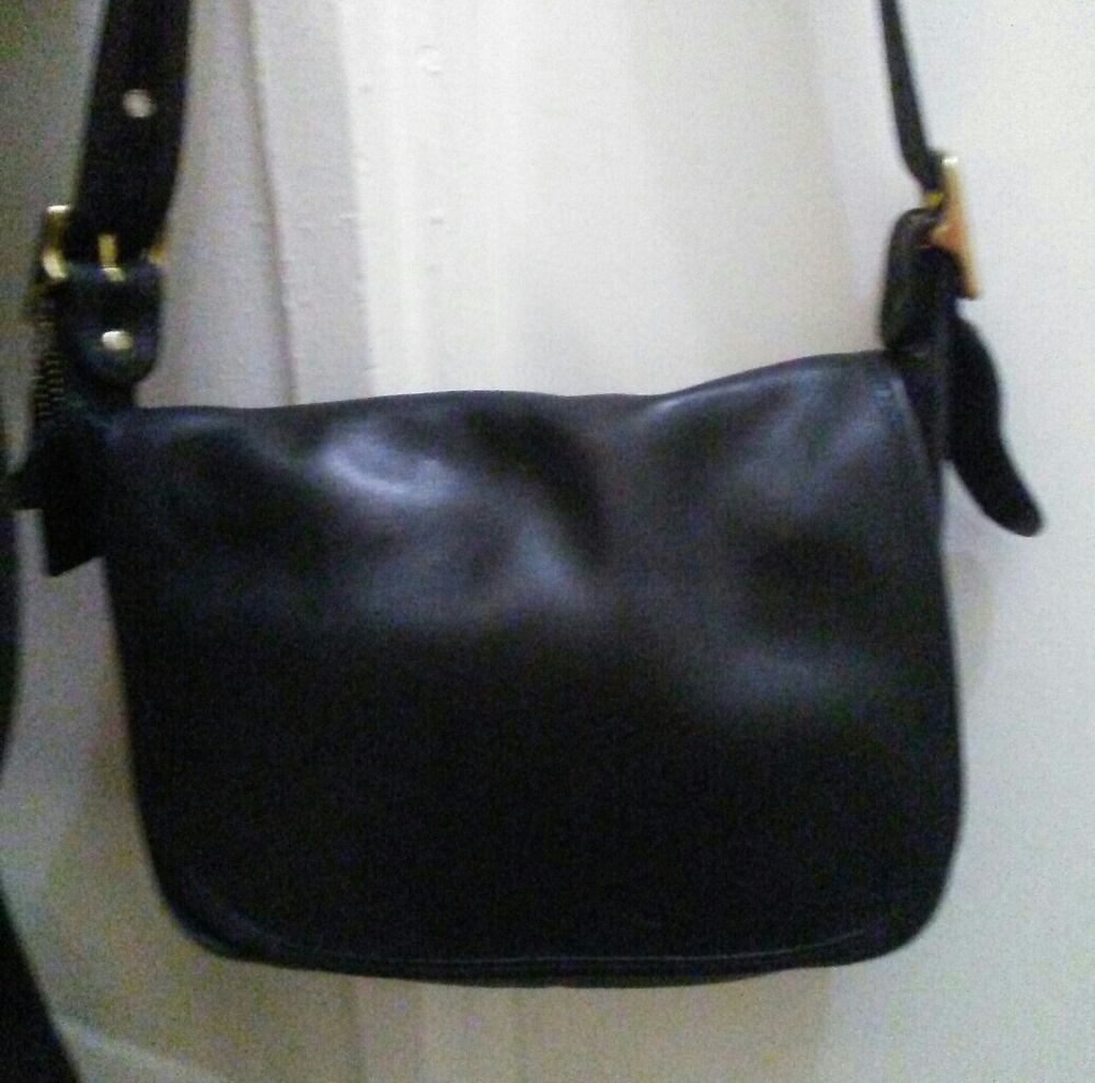 Coach blk leather bag